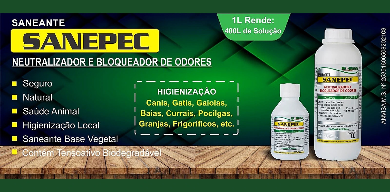 Sanepec — Controle de odores em ambientes e efluentes.