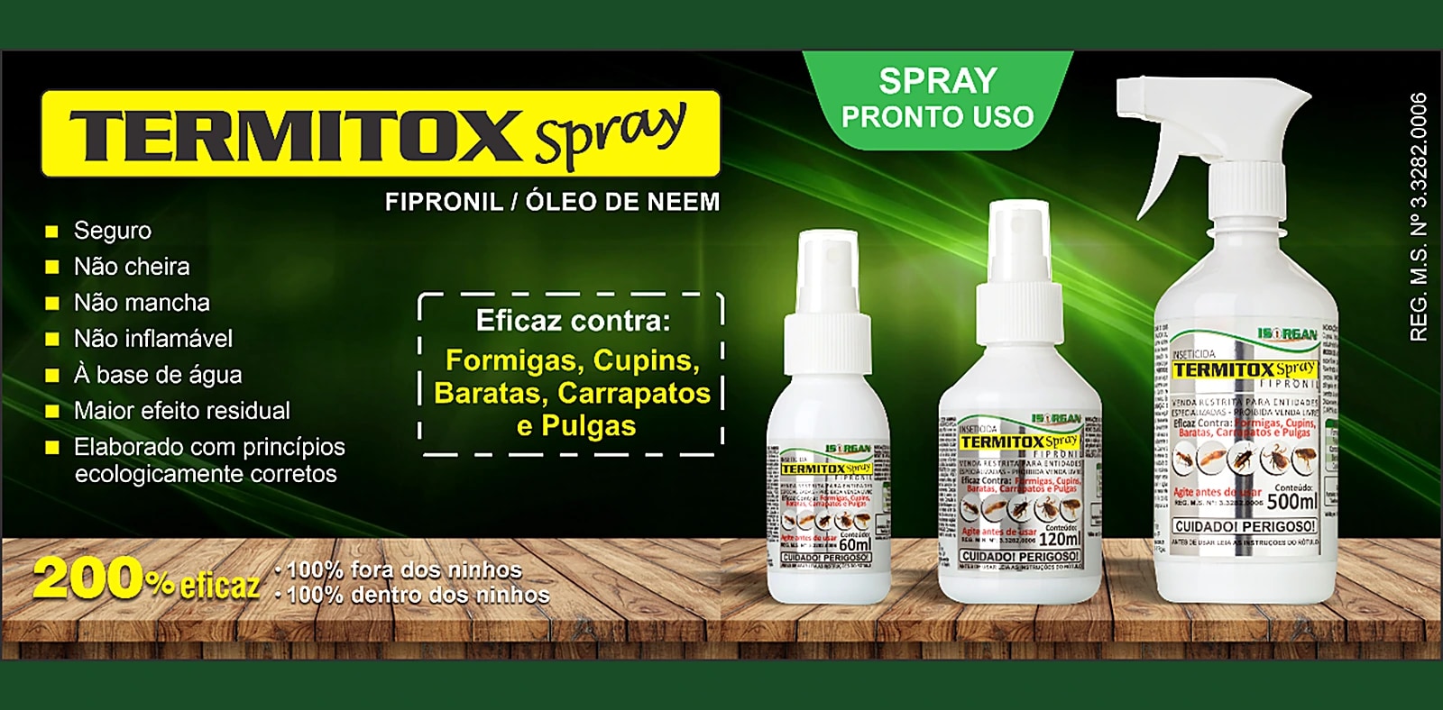 Termitox Spray — Praticidade no controle de cupins e formigas.